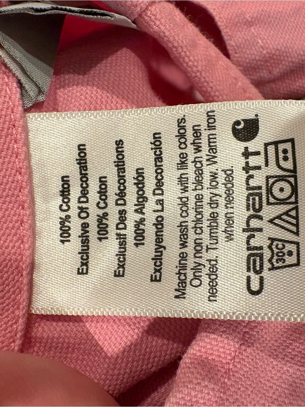 Carhartt Pink Kids Overalls with Adjustable Straps - Picture 5 of 7